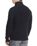 Microfiber Jacket with Knit Sleeves, Slate