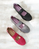 Bela Stretch Mary Jane Flat, Red