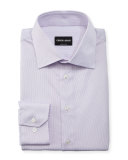 Tonal Micro-Stripe Long-Sleeve Dress Shirt