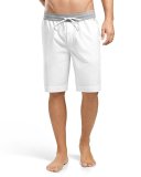 Woven Drawstring Shorts, White/Gray
