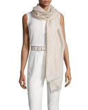 Eve San Lorenzo Crystal-Embellished Scarf, Gold Stone