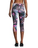 Tempest Rose Core Capri Leggings, Multicolor