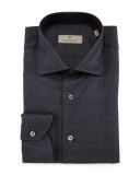 Solid Dress Shirt, Charcoal