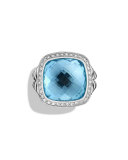 Albion Ring with Blue Topaz and Diamonds