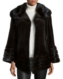 Sheared Mink Fur Jacket, Brown