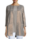 Maureen Python-Print Topper Jacket