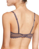 Merci Stretch-Lace Demi Bra, Taupe