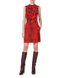 Double-Face Multi Animal-Print Sleeveless Dress