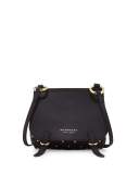 Bridle Baby Studded Leather Shoulder Bag, Black