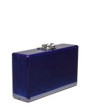 Jean Solid Acrylic Clutch Bag, Sapphire
