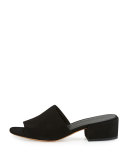 Rachelle 2 Suede Block-Heel Slide Sandal