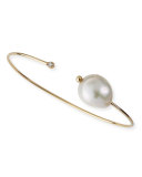 14k Gold White Freshwater Pearl Cuff