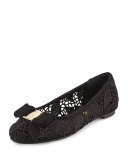 Varina Lace Bow Ballerina Flat, Black (Nero)