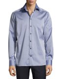 Parquet-Weave Sport Shirt, Dark Blue