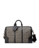 GG Caleido Canvas Duffel Bag, Black/Beige
