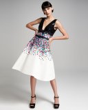 Sequined Sleeveless Cocktail Dress, Multicolor