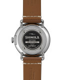 41mm Runwell Leather Strap Watch, White/Brown 