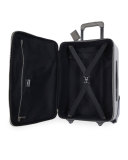 Monster Eyes Canvas & Leather Trolley Suitcase, Black