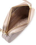 Small Saffiano Camera Crossbody Bag, Cammeo (Beige)