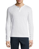 Gaskell Long-Sleeve Henley Shirt, White