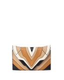 Selina Rainbow Clutch Bag, Black/Cappuccino 