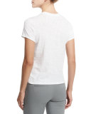 Prep School Cotton Crewneck Tee, White