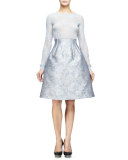 Long-Sleeve Lace Bodysuit, Dove