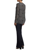 Kirk Lace-Yoke Silk Blouse, Black