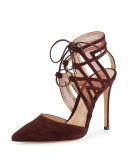 Adria Pointed-Toe d'Orsay Pump, Burgundy