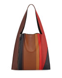 Estia Sensua Leather Hobo Bag, Burning Lines