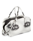 Python Eyes Inside Bag, White/Black (Bianco+Nero)