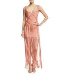 Sleeveless Embellished Bandage Gown, Blush