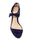 Clarita Suede Demi-Wedge Sandal