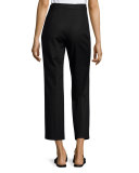 Seloc Straight-Leg Cropped Pants, Black