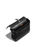 Leather/Canvas Flap-Top Messenger Bag