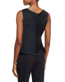 Scoop-Neck Slim-Fit Tank, Navy