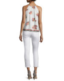 Gris Floral-Printed Sleeveless Top