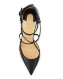 Suzanna Leather Crisscross Red Sole Pump, Black