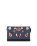 Paloma Fold-Over Embellished Clutch Bag