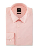 Tailored Slim-Fit Dress Shirt, Light Orange