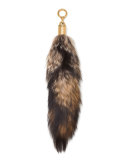 Coyote-Fur Tail Key Fob, Natural