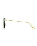 Leonard Mask Sunglasses, Rose Gold