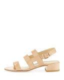 Barrio Patent Slingback Sandal, Adobe