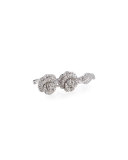 Garden Rose & Leaf Diamond Double-Finger Ring