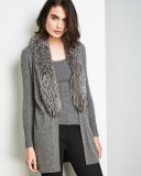 Cashmere Fox Fur Collar Cardigan  