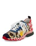 Chameleon Floral-Print Canvas Sneaker, Multi