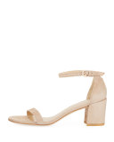 Simple Suede Chunky-Heel City Sandal