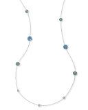 Rock Candy Station Necklace in Blue Star, 42"