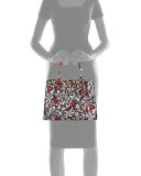 Medium Debossed Floral Galleria Tote Bag