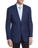 G-Line Houndstooth Wool Sport Coat, Navy